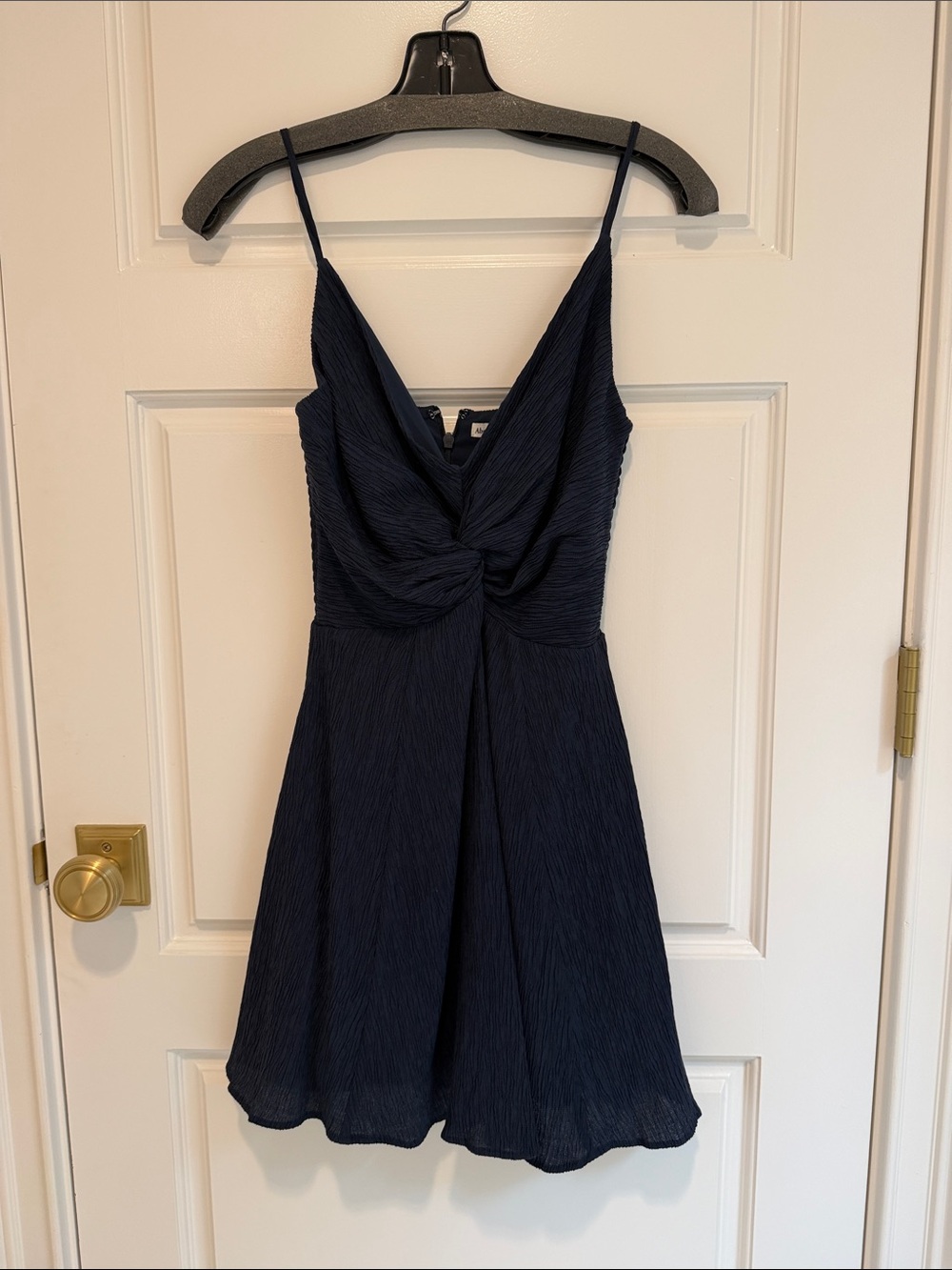 Abercrombie & Fitch Navy Twist-Front Mini Dress